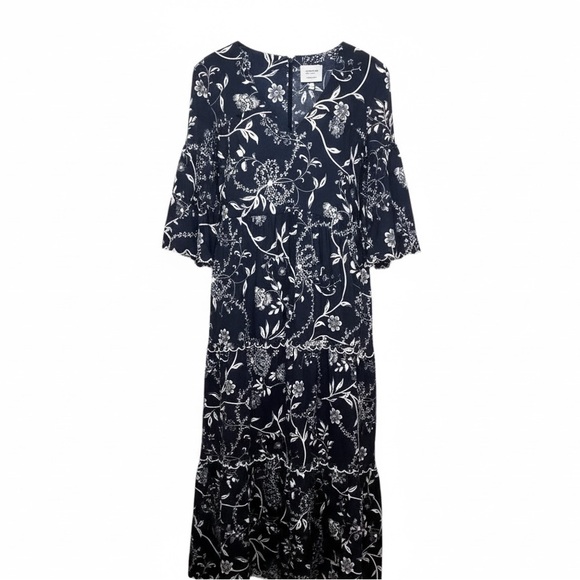 Tuckernuck Westwind Ginger Maxi Dress Navy Blue and White Size S - Picture 3 of 16